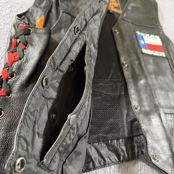 Milwaukee‎ Leather Womens Black Naked Leather XL Lace Vest * - Picture 6 of 11